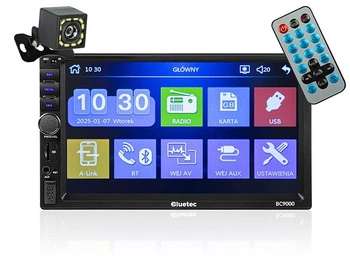 Radio samochodowe BC9000 2DIN 7 cali RDS USB microSD 4x50W kamera cofania