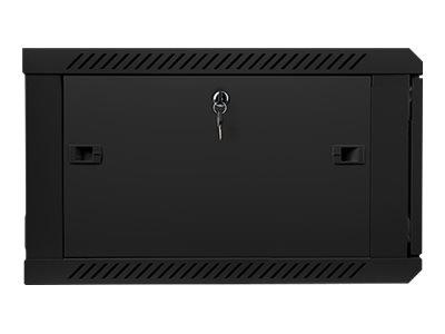 LANBERG WF01-6606-10B Lanberg szafa wisząca rack 19 6U 600x600mm czarna (drzwi szklane)