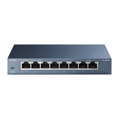 TPLINK TL-SG108 TP-Link TL-SG108 Switch 8x10/100/1000Mbps, Metal case, IEEE 802.1p QoS