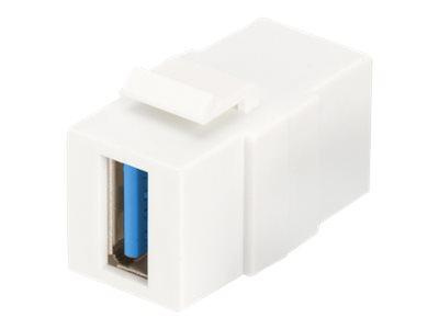 DIGITUS USB 3.0 Keystone module for DN-93832 pure white RAL 9003