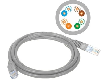 ALANTEC Patchcord U/UTP kat.5e PVC 10.0m szary