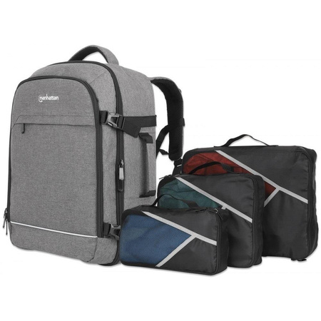 Plecak do notebooka Manhattan 17.3" 40l podróżny szary