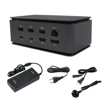 Stacja dokująca USB4 Dual 4K HDMI DP with Power Deliwery 80 W + Zasilacz 112 W