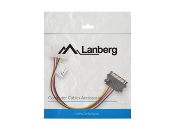 Kabel SATA zasilający - Molex M/F 15cm