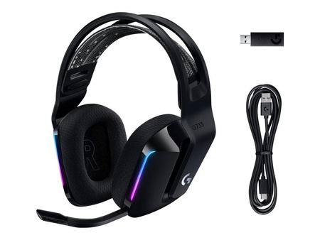 LOGITECH G G733 LIGHTSPEED Wireless RGB Gaming Headset Headset full size 2.4 GHz wireless black