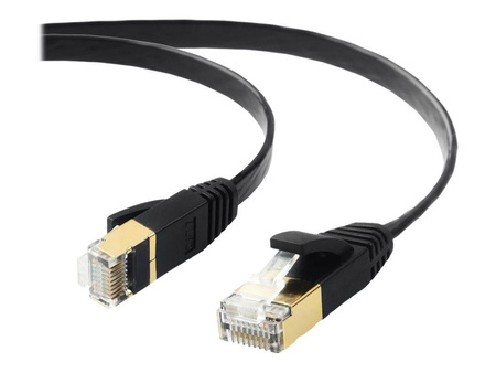 EDIMAX FTP AWG32 Bare copper Flat Patch cord 1M Black