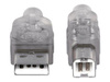 MANHATTAN 345408 Manhattan Kabel USB 2.0 A-B M/M 5m srebrny