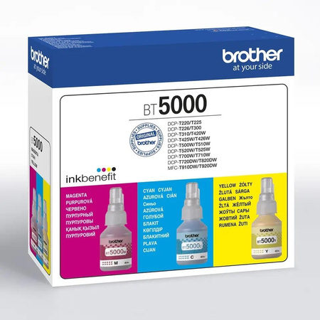 Zestaw tuszy Multipack BT5000CMY 3x5k do DCP-T2xx/3xx/4xx/5xx/7xx/T9x0 