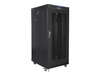 LANBERG free standing rack 19inch cabinet 27U 600x800 mesh door LCD flat pack black