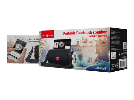 GEMBIRD SPK-BT-17 Portable Bluetooth speaker with antenna black