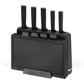 Zestaw noży + desek na podstawce MR-1412-BLACK
