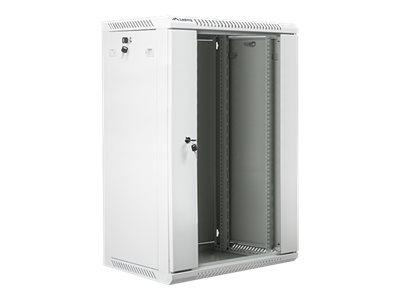 LANBERG WF01-6418-10S Lanberg szafa wisząca rack 19 18U 600x450mm szara (drzwi szklane)