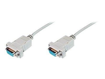 DIGITUS AK-610100-030-E ASSMANN Kabel połączeniowy RS232 null-modem Typ DSUB9/DSUB9 Ż/Ż beżowy 3m