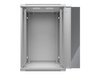 NETRACK 019-180-66-021 Netrack szafa wisząca 19, 18U/600x600mm – szary, drzwi szklane, otwierane boki