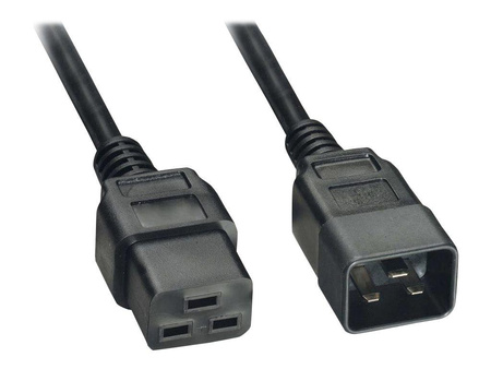 AKYGA Kabel zasilający serwerowy AK-UP-03 przedłużacz IEC C19 / C20 250V/50Hz 1.8m