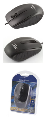 Mysz przewodowa Titanum 3D MARLIN TM110K optyczna czarno