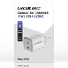 Ładowarka sieciowa 35W GaN ULTRA | 5-20V | 2.25-3A | 1 x USB typ C PD | 1 x USB | Biała
