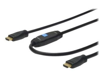 DIGITUS Kabel HDMI HighSpeed z Ethernetem ze wzmacniaczem 4K 30Hz UHD HDMI A/A M/M 20m