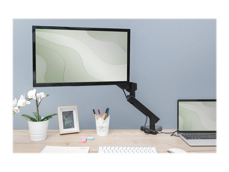 DIGITUS Monitor Gas Spring Mount with USB-C Dock 5 Port 30inch 9kg max black