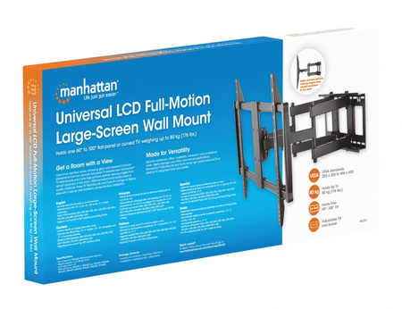 Uchwyt ścienny do TV 60-100cali LED/LCD 80kg obrotowy uchylny