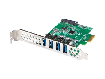 LANBERG KARTA PCI-E X1 -> 4X USB-A 3.1 GEN1 ŚLEDŹ LOW PROFILE PCE-US3-004