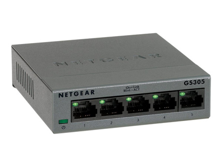 NETGEAR GS305-300PES Netgear 5-Port Gigabit Desktop Switch Metal 300-SERIES (GS305 v3)