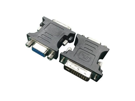 Adapter DVI->VGA (24M/15F) czarny 