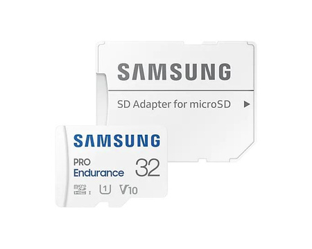 SAMSUNG PRO Endurance microSD 32GB UHS-I U1 Class10 R100/W30 up to 17520 hours incl SD Adapter 2022 (P)