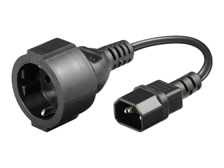MANHATTAN Adapter Zasilania IEC320 C14 na Schuko F Gniazdo 23cm