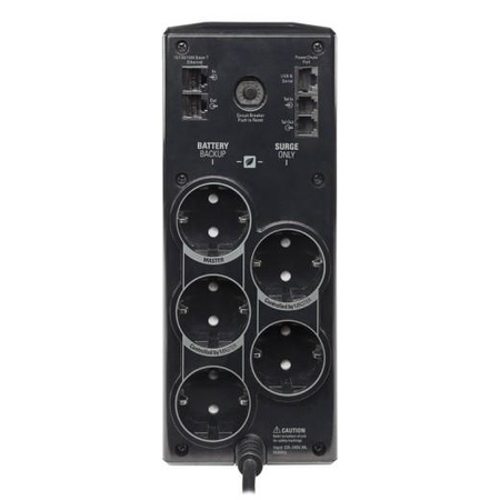 Energooszczędny zasilacz BR900G-GR Pro 900VA, 230V, 5 gniazd CEE 7/7 Schuko, AVR, LCD