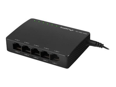 LANBERG switch DSP2-1005-12V 5-port 1Gbps 12v