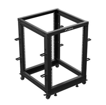 LANBERG Open rack 19 cali 15U 600x600-1100 regulowany czarny