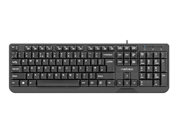 NATEC NKL-0967 Natec Klawiatura TROUT SLIM USB, US layout, czarna