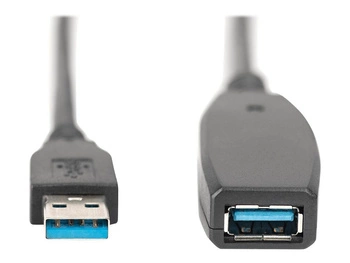 DIGITUS Extension Cable USB 3.0 SuperSpeed Type USB A/A M/F active black 10m