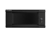 Szafa instalacyjna wisząca 19'' 4U 600X600mm czarna (drzwi szklane)