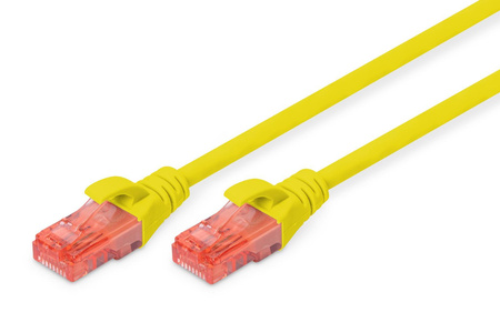Patchcord DIGITUS UTP kat. 6 10m PVC żółty