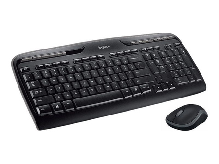 LOGITECH Wireless Combo MK330 Keyboard and mouse set wireless 2.4 GHz International black (US)