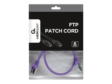 GEMBIRD patchcord RJ45 kat 6 FTP 0.5m fiolet