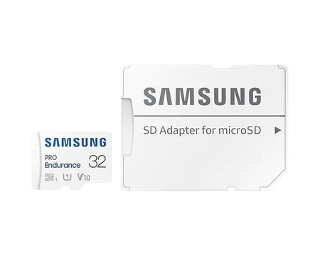 SAMSUNG PRO Endurance microSD 32GB UHS-I U1 Class10 R100/W30 up to 17520 hours incl SD Adapter 2022 (P)