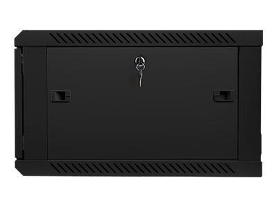 LANBERG WF01-6606-10B Lanberg szafa wisząca rack 19 6U 600x600mm czarna (drzwi szklane)