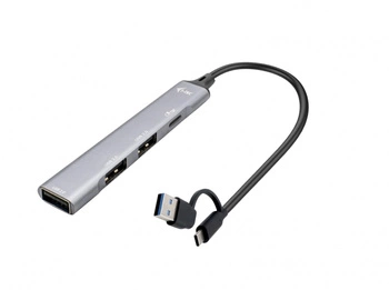 Hub USB-C/USB-A Metal 1x USB 3.0 + 3x USB 2.0