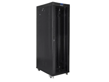 LANBERG szafa Rack stojąca 19/42U 600x1200 czarna drzwi szklane LCD flat pack