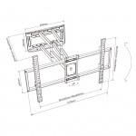ART Holder FOR LCD/LED TV 50-120inch 150KG AR-91XXL adjustable vertical and horizontal 90-935mm maxVESA - uszkodzone opakowanie (P)