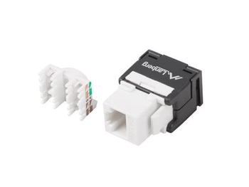 Moduł Keystone Lanberg gniazdo RJ45 -> LSA beznarzędziowy UTP kat.5e 180° do puszki montażowej