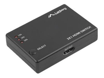 LANBERG switch video 3-port HDMI black + micro USB port