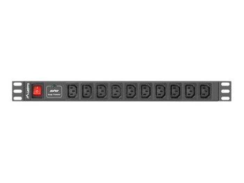 LANBERG PDU-10I-0200-IEC-BK Lanberg listwa zasilająca Rack PDU 1U 10A, 10x IEC C13, 2m, czarna