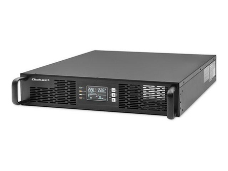 QOLTEC 52285 Zasilacz awaryjny UPS do RACK / 1kVA / 1000W / Power Factor 1.0 / LCD / EPO / USB / On line
