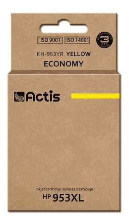 Actis KH-953YR Tusz (zamiennik HP 953XL F6U18AE; Standard; 25ml; żółty) - Nowy Chip