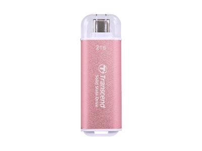 TRANSCEND ESD300P 500GB External SSD USB 10Gbps Type C Pink