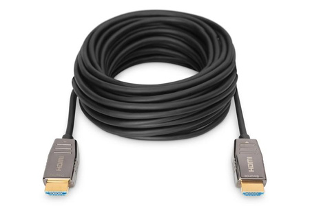 Kabel DIGITUS połączeniowy hybrydowy AOC HDMI 2.1 Ultra High Speed 8K60Hz UHD HDMI A/HDMI A M/M czarny 10m